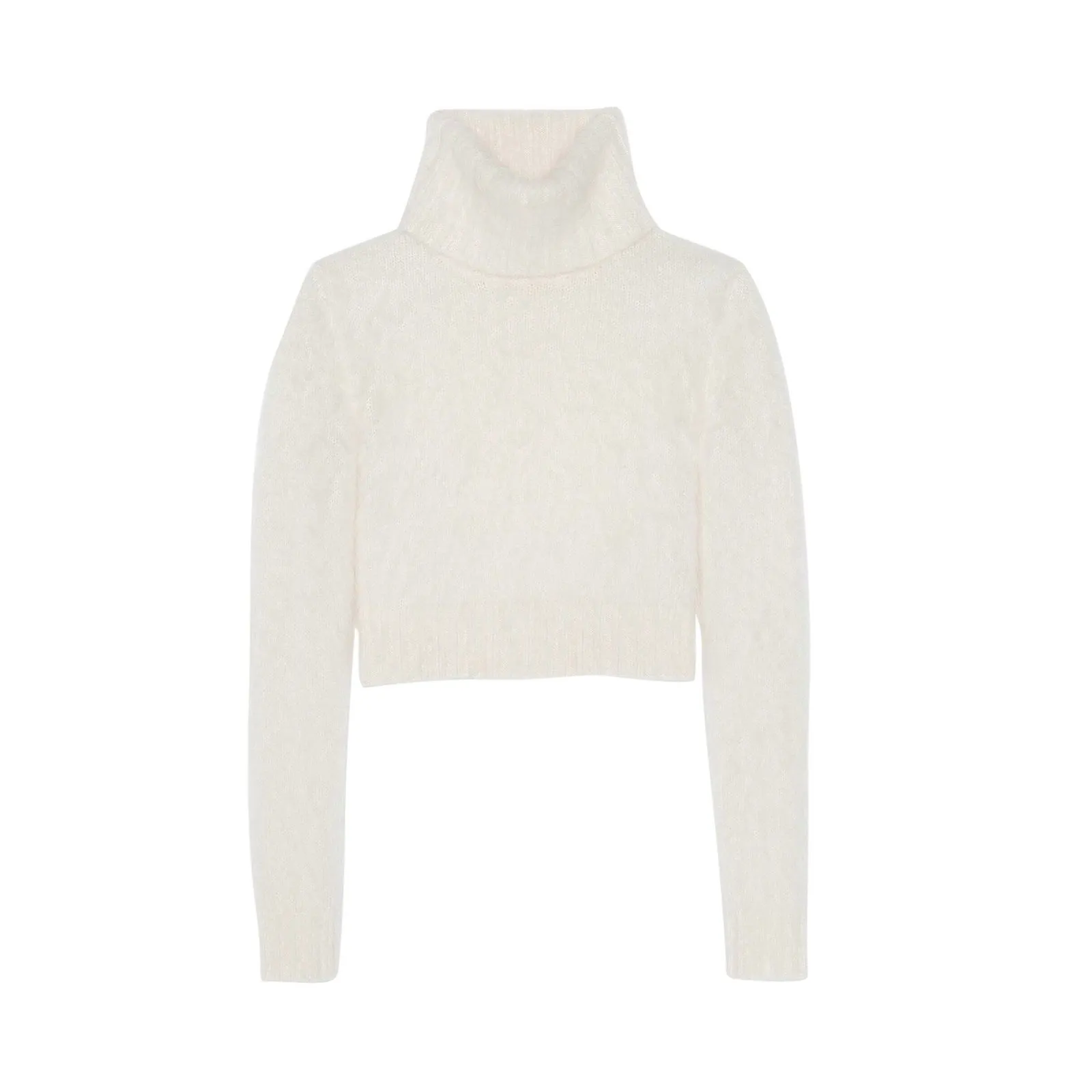 Saint Laurent Cropped Turtleneck Sweater