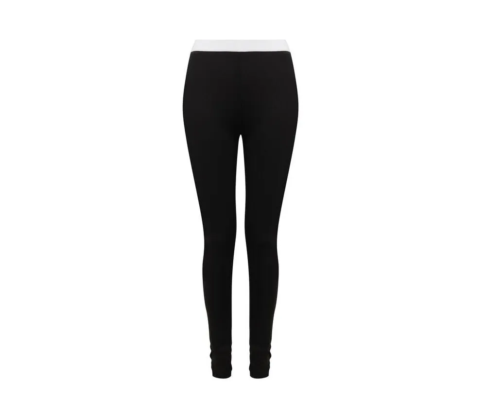 SF Women SK426 - WOMEN'S FASHION LEGGINGS - Negro / Blanco