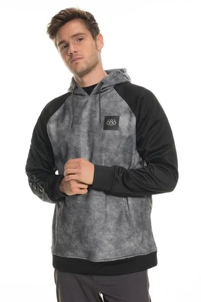 Sudadera 686 hombre con capucha forro polar reforzada KNOCKOUT bond charcoal Ref. L9WCST08  Gris oscura