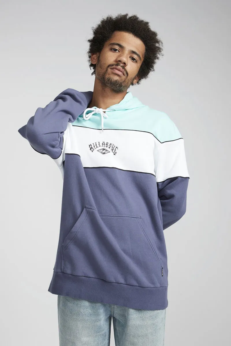 Sudadera Billabong chico con capucha Ninety one hood flee Ref.N1FL18 BIP9 blanca y azul turquesa