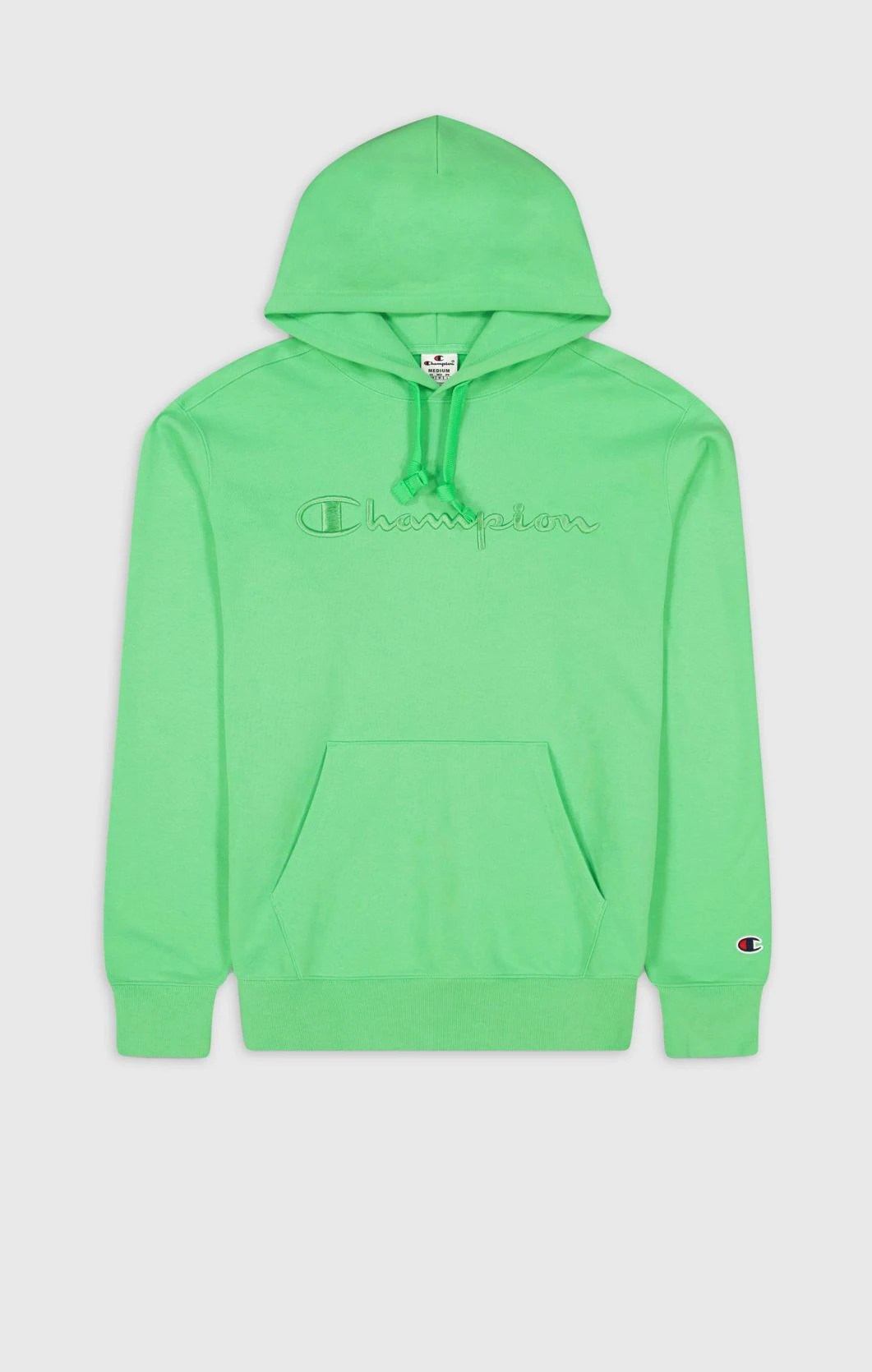 Sudadera CHAMPION Hombre con capucha de algodón grueso con bordado pecho Ref. 218486-GS026 verde