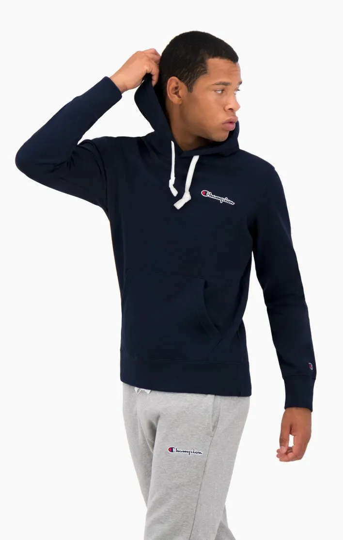 Sudadera CHAMPION Hombre con capucha SMALL SCRIPT LOGO FLEECE HOODIE Ref. 214780 Azul marino