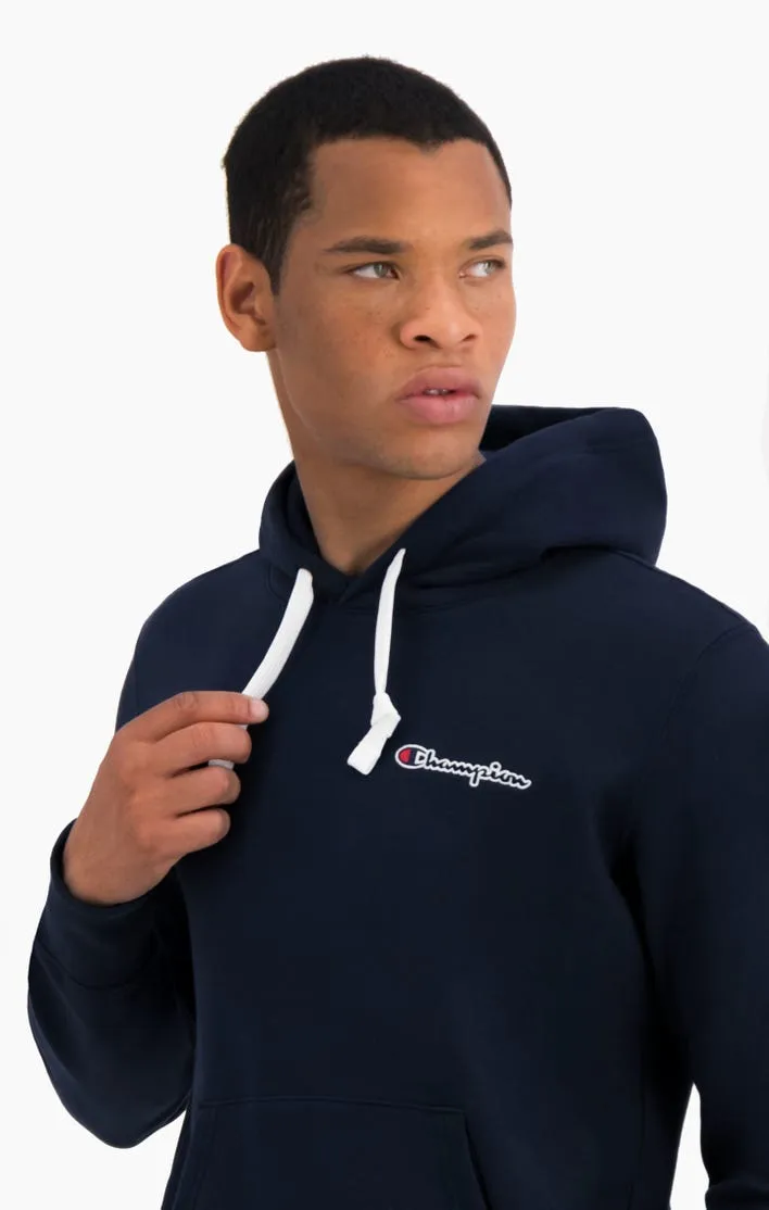 Sudadera CHAMPION Hombre con capucha SMALL SCRIPT LOGO FLEECE HOODIE Ref. 214780 Azul marino