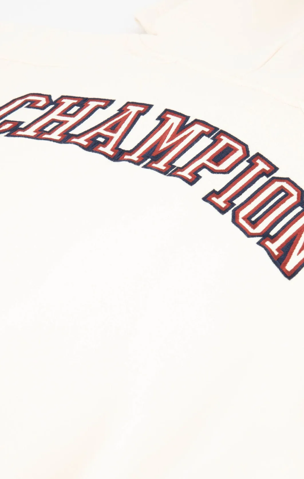 Sudadera CHAMPION Hombre con capucha VARSITY SCRIPT LOGO ORGANIC COTTON HOODIE Ref. 216577 blanca