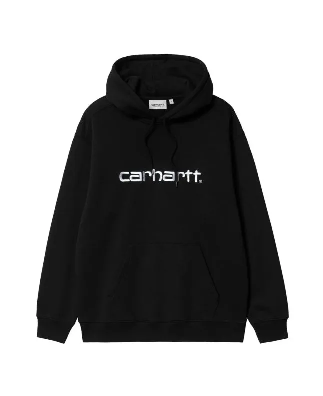 Sudadera con capucha Carhartt WIP W' Hooded Carhartt Sweatshirt Negro-Blanco