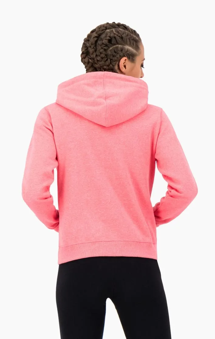 Sudadera corta CHAMPION chica SATIN STITCH SCRIPT LOGO ECO YARN HOODIE Ref. 113198 rosa