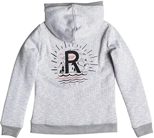 Sudadera exterior ROXY niña forrada interior borreguito Girl’s Swift Drift Sherpa Hoodie (sgrh) Ref. ERGFT03115 gris claro