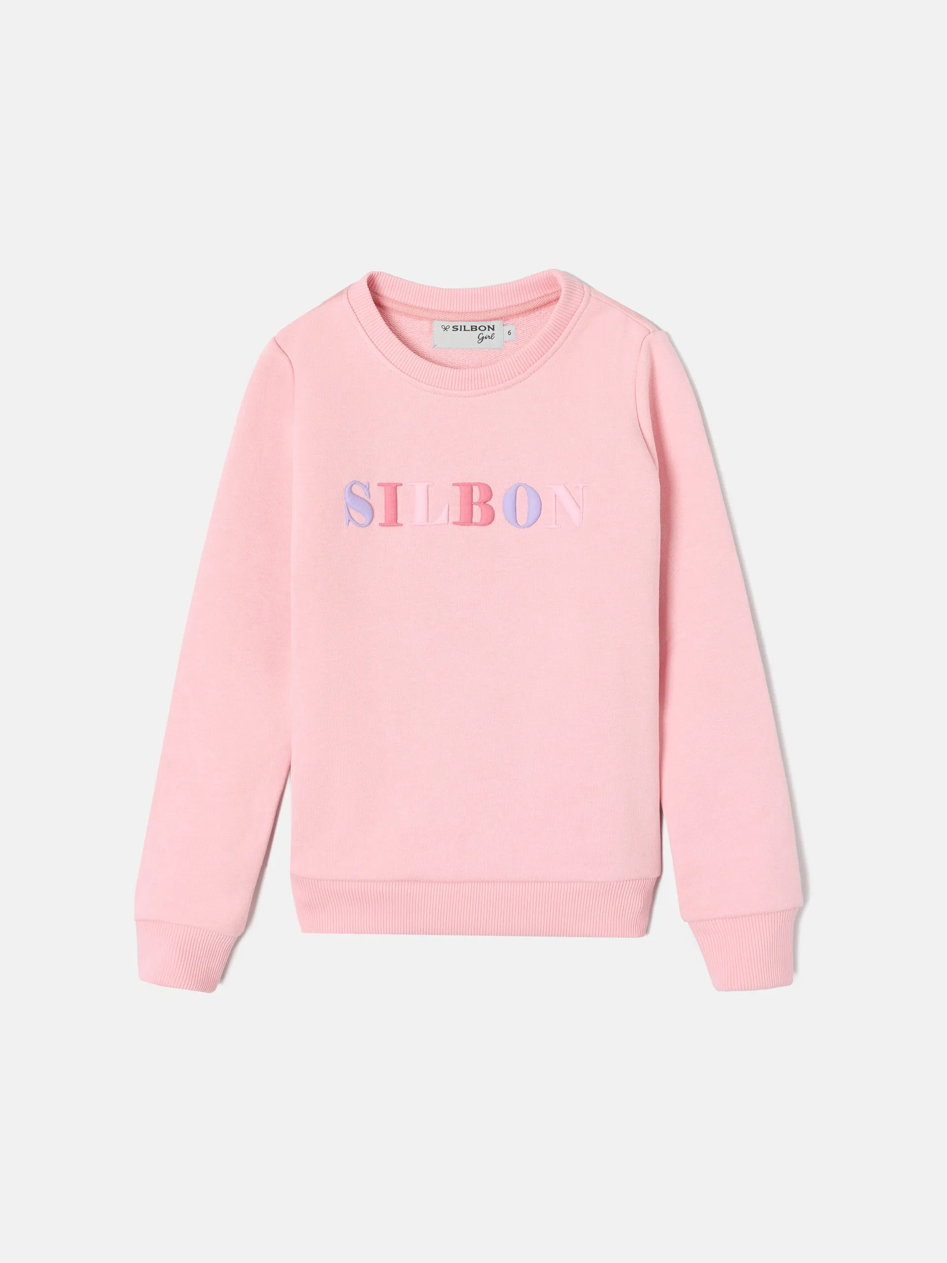 Sudadera girl letras silbon rosas