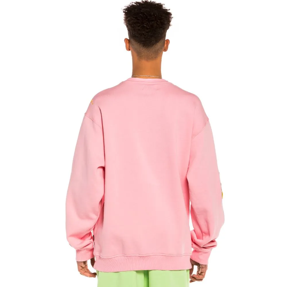 Sudadera GRIMEY cuello redondo Unisex Grimey “Jungle Punch” Crewneck – Pink Ref. GSW529-PNK rosa logo pecho