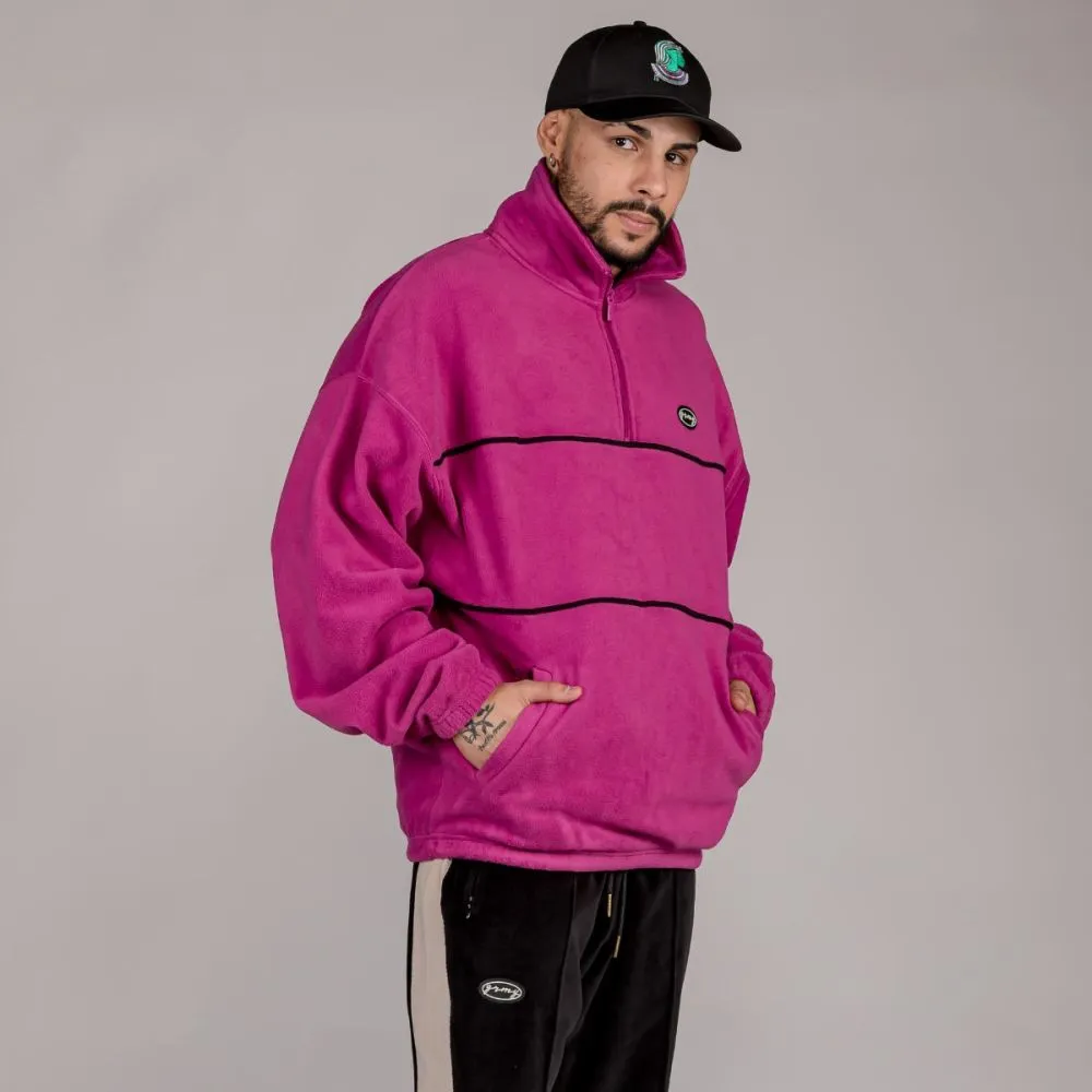 Sudadera GRIMEY UNISEX  Grimey Dulce Polar “IAM POLAR” High Neck – Fucshia Ref. GNSW543 ROSA