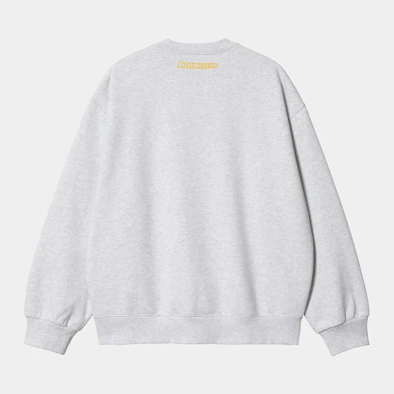 Sudadera Gris Carhartt DeadKebab Knock Knock Swea Ash Heather  S