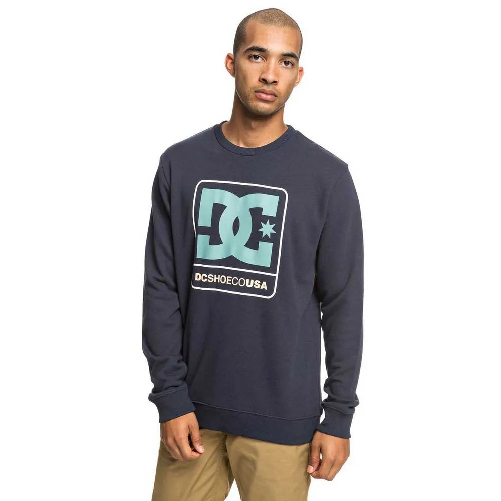 Sudadera Hombre cuello redondo DC SHOES Cloudly Crew Ref. EDYSF03192 azul logo pecho