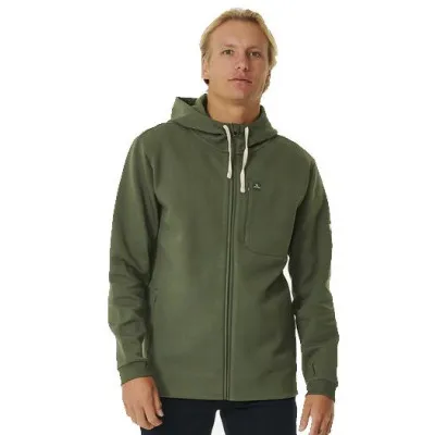 Sudadera Hombre Rip Curl con capucha y cremallera REF.016MFL VAPORCOOL ZIP THDARK  OLIV- verde khaki