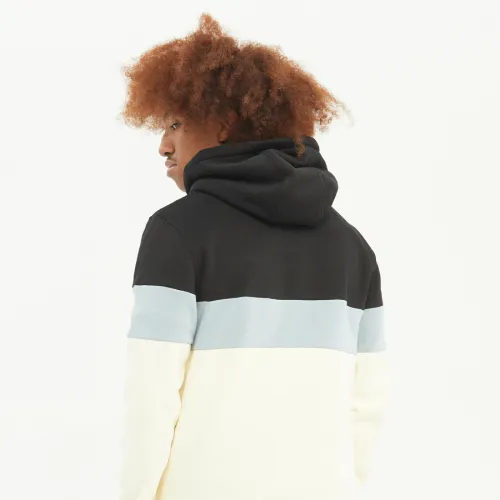 Sudadera Hydroponic hombre con capucha HARLEM ref-23557 BLACK / MISTY BLUE / OFF WHITE negro azul claro y crema