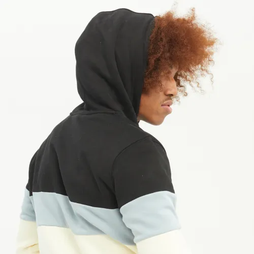 Sudadera Hydroponic hombre con capucha HARLEM ref-23557 BLACK / MISTY BLUE / OFF WHITE negro azul claro y crema