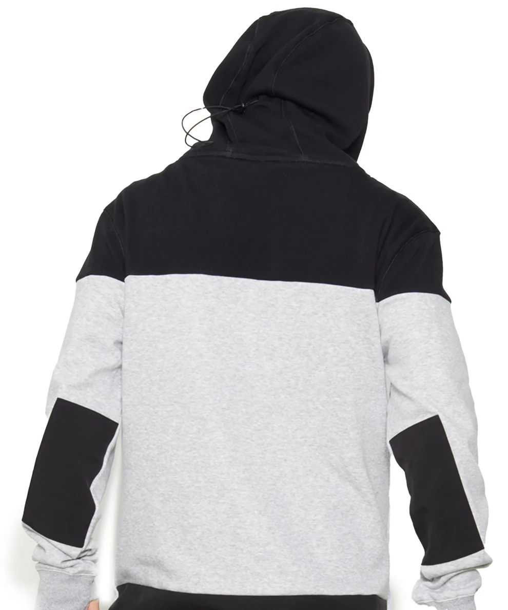 Sudadera Hydroponic hombre con capucha REF-LB008 DH PLOW black/heather grey-gris y negro