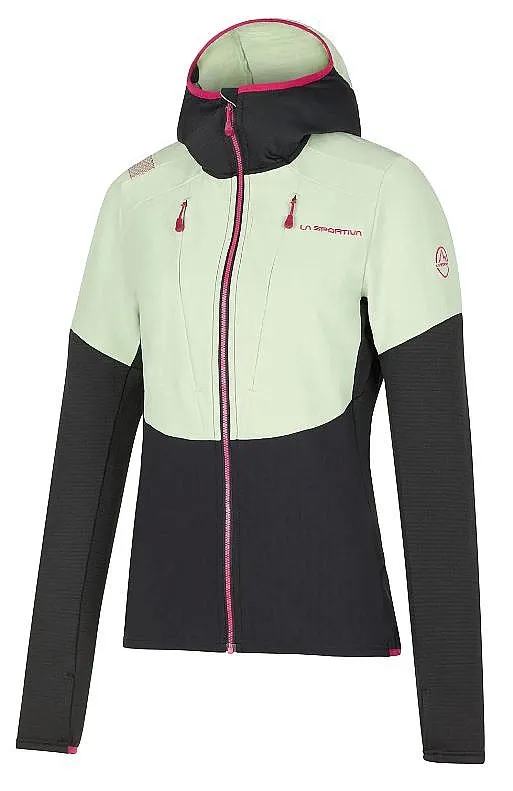 sudadera La Sportiva Session Tech Hoody Zip - Black/Celadon - women´s