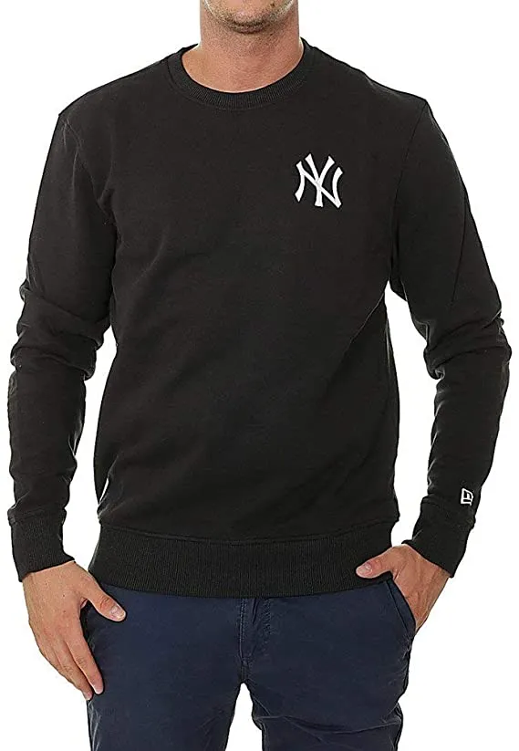 Sudadera NEW ERA Hombre Cuello redondo casual MIKINA MLB ESSENTIAL CREW NEYYAN BLK NEW YORK YANKEE Ref.11604140 negro parche NY 