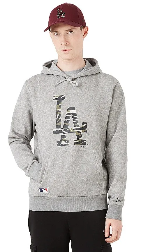 sudadera New Era Infill Team Logo Hoody MLB Los Angeles Dodgers - Light Grey Heather/Multi Camo - men´s