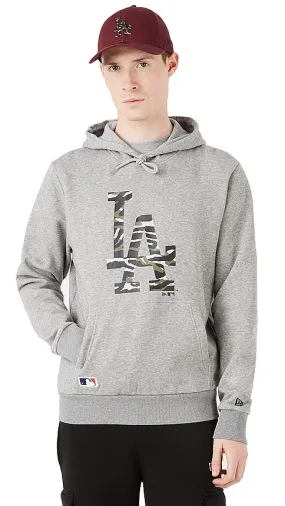 sudadera New Era Infill Team Logo Hoody MLB Los Angeles Dodgers - Light Grey Heather/Multi Camo - men´s