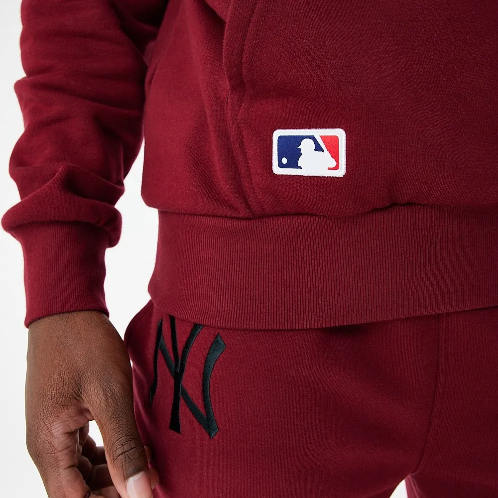 sudadera New Era League Essentials OS Hoody MLB New York Yankees - Cardinal/Black