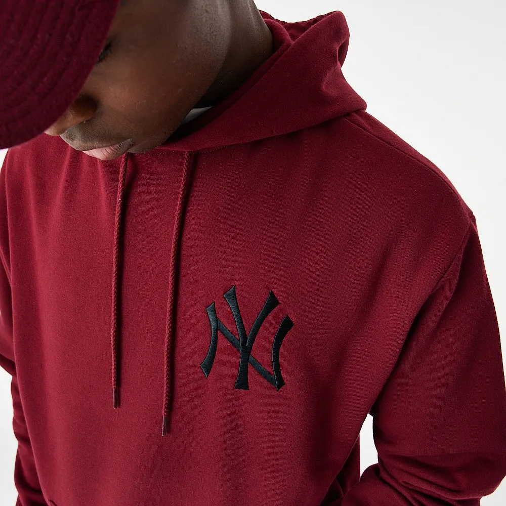 sudadera New Era League Essentials OS Hoody MLB New York Yankees - Cardinal/Black