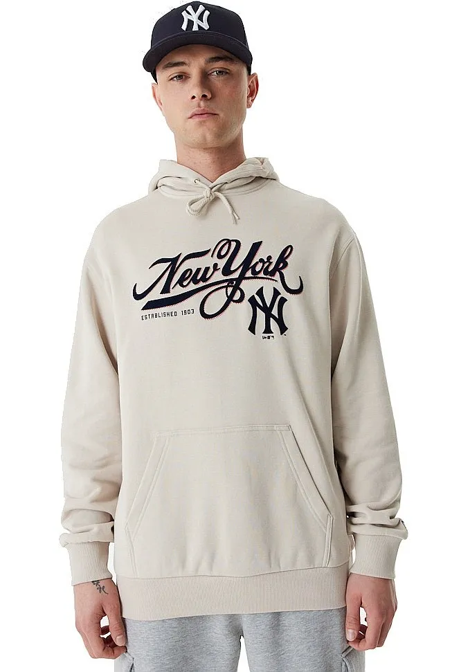 sudadera New Era Retro Graphic OS Hoody MLB New York Yankees - Stone/Navy - men´s