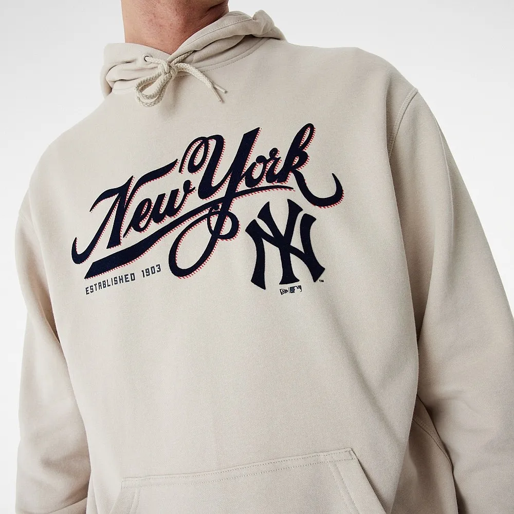 sudadera New Era Retro Graphic OS Hoody MLB New York Yankees - Stone/Navy - men´s