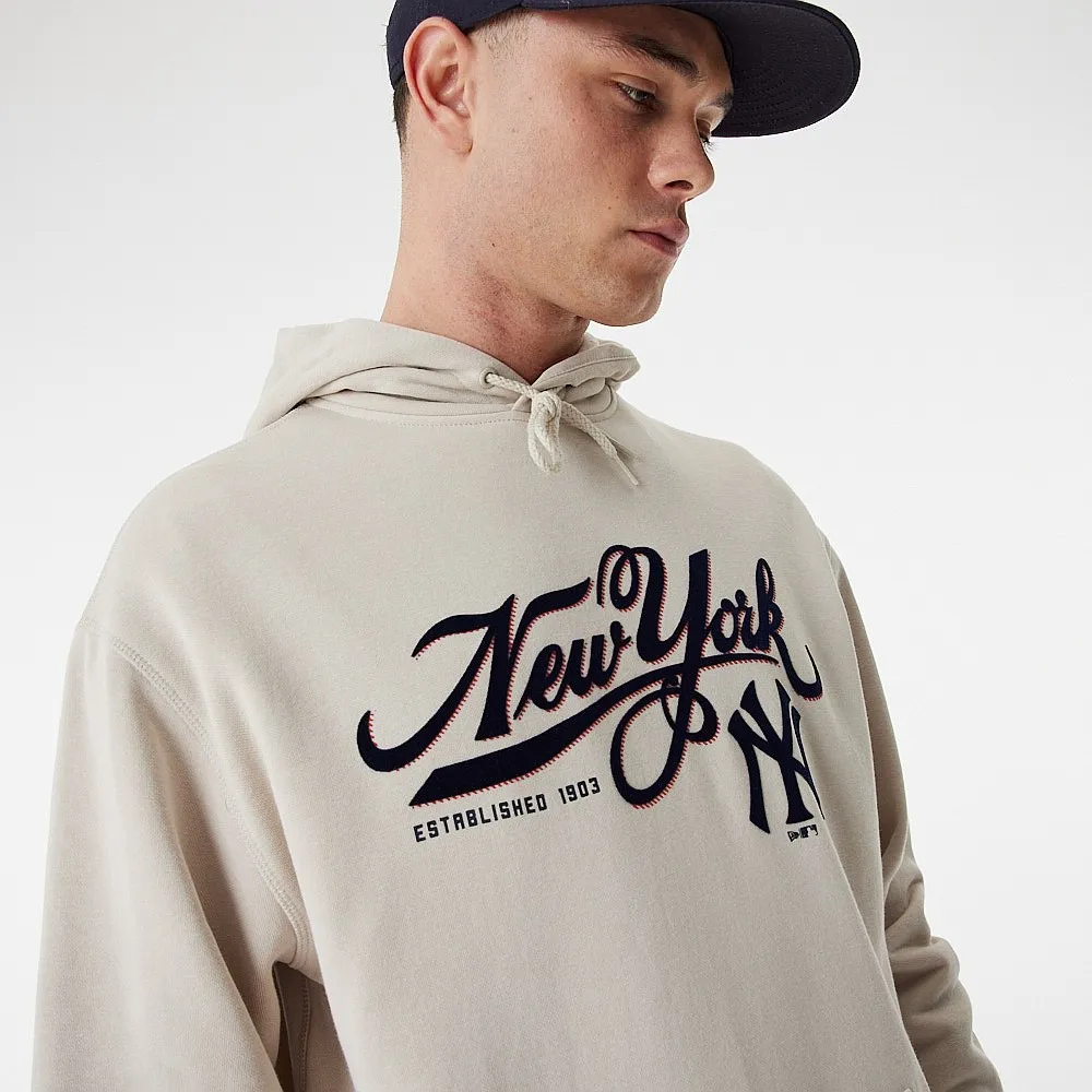 sudadera New Era Retro Graphic OS Hoody MLB New York Yankees - Stone/Navy - men´s