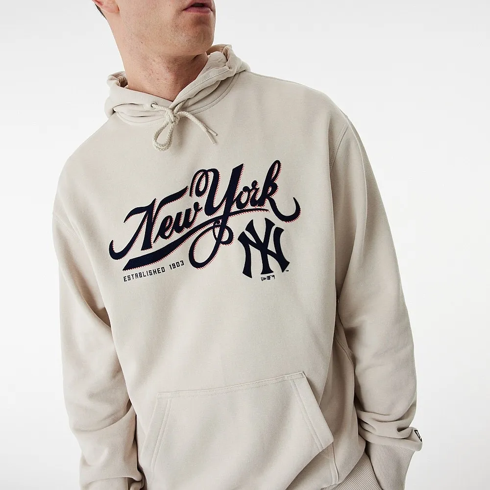 sudadera New Era Retro Graphic OS Hoody MLB New York Yankees - Stone/Navy - men´s