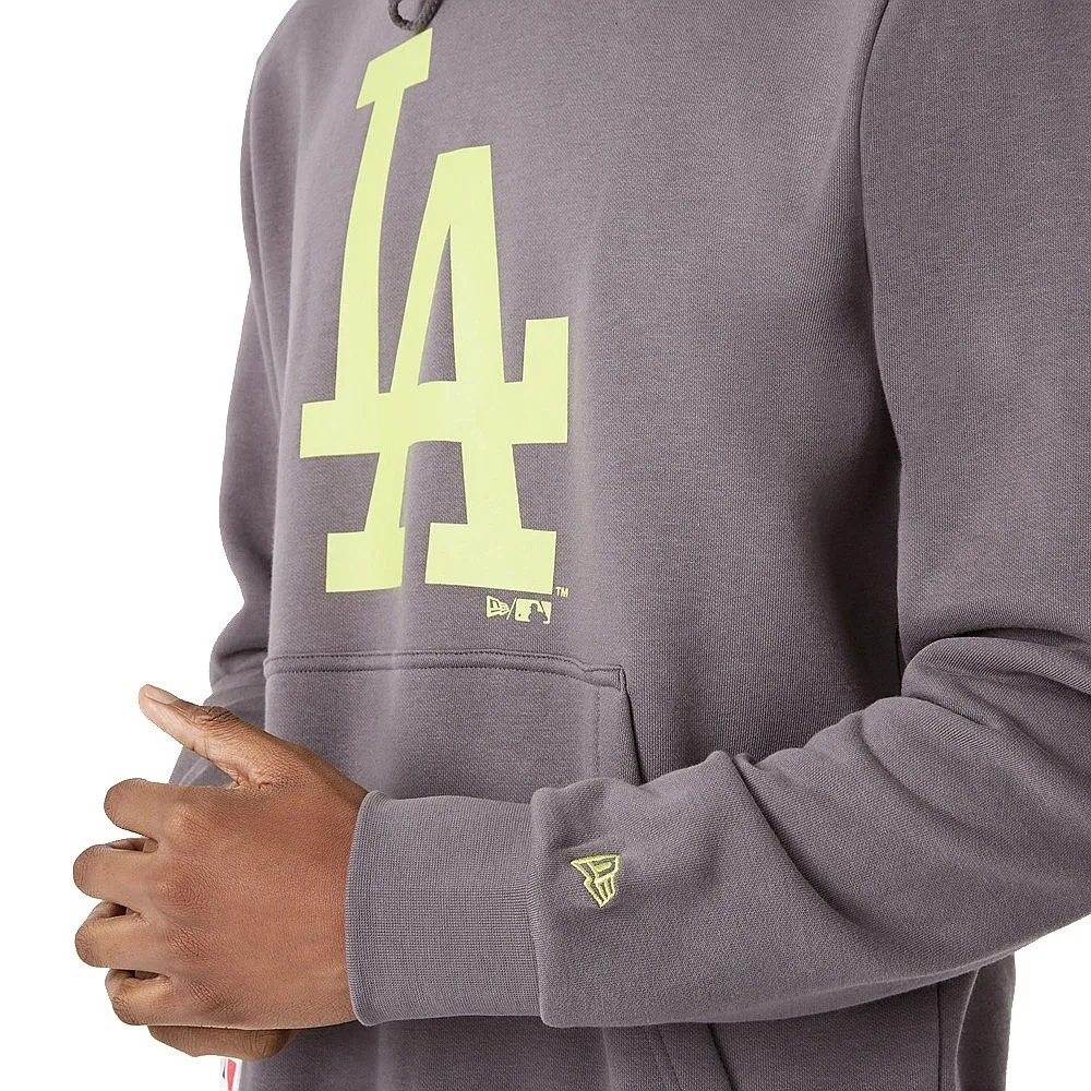 sudadera New Era Seasonal Team Logo Hoody MLB Los Angeles Dodgers - Graphite Black/Neon Green - men´s