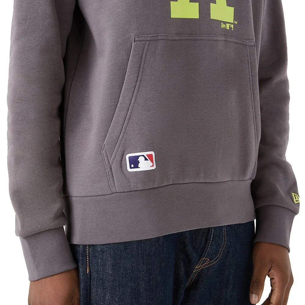 sudadera New Era Seasonal Team Logo Hoody MLB Los Angeles Dodgers - Graphite Black/Neon Green - men´s