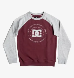 Sudadera niño DC REBUILT Raglan Crew cuello redondo Ref. EDBSF03070 Gris y Gránate