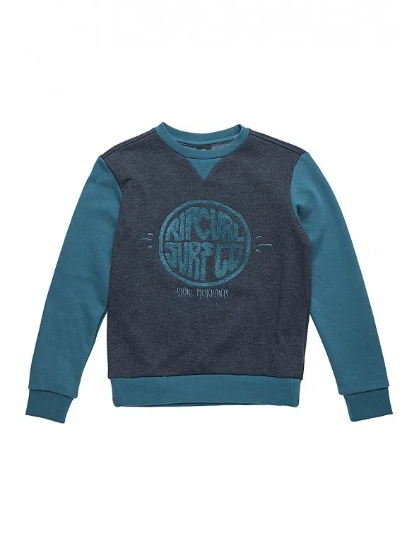 Sudadera niño Rip Curl cuello redondo para Chicos Ref. KFEEH4 Stoke Merchants Crew Fleece azul