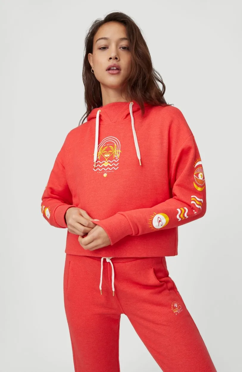 Sudadera O’NEILL con capucha para mujer CALI GRAPHIC HOODIE Hot coral Ref. 1A6434 coral