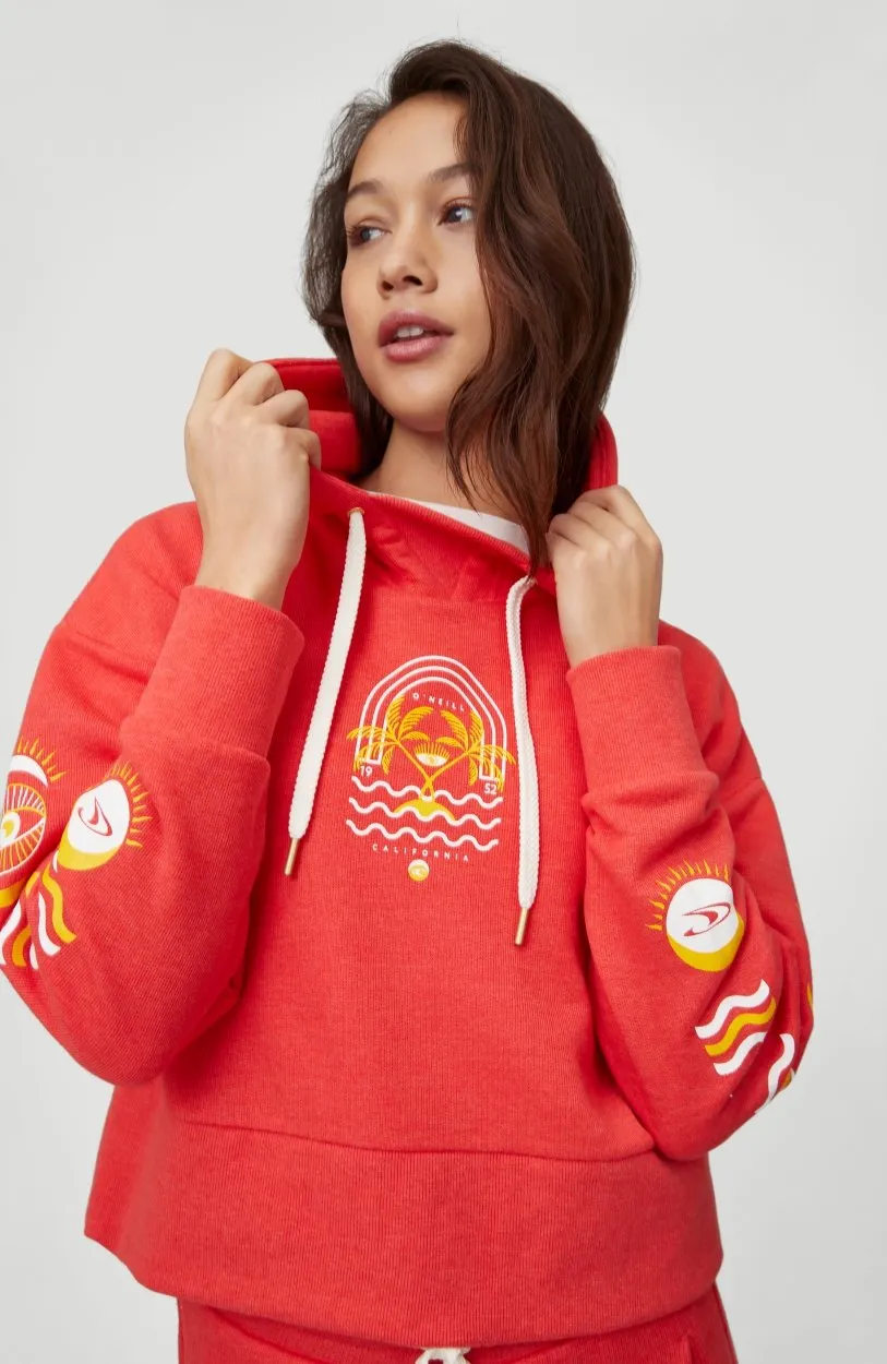 Sudadera O’NEILL con capucha para mujer CALI GRAPHIC HOODIE Hot coral Ref. 1A6434 coral