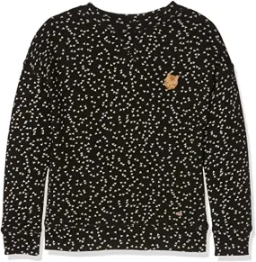 Sudadera ONEILL niña con cuello redondo Ref. 656476 Star Crew sweatshirt color negro con triángulos rosa pastel