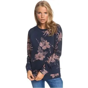 Sudadera ROXY cuello redondo Mujer Enchanted Isle (BSP6) Ref. ERJFT04277 Azul flores isla