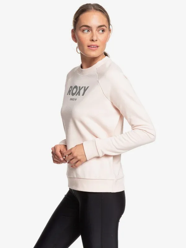 Sudadera ROXY cuello redondo Mujer Windy Road PEACH BLUSH (mdt0) Ref. ERJFT04142 rosa palo