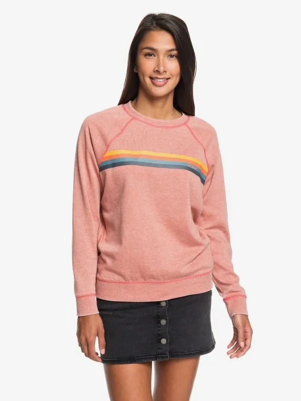 Sudadera ROXY cuello redondo Mujer Wishing Away CEDAR WOOD (mms0) Ref. ERJFT04094 rosa salmón