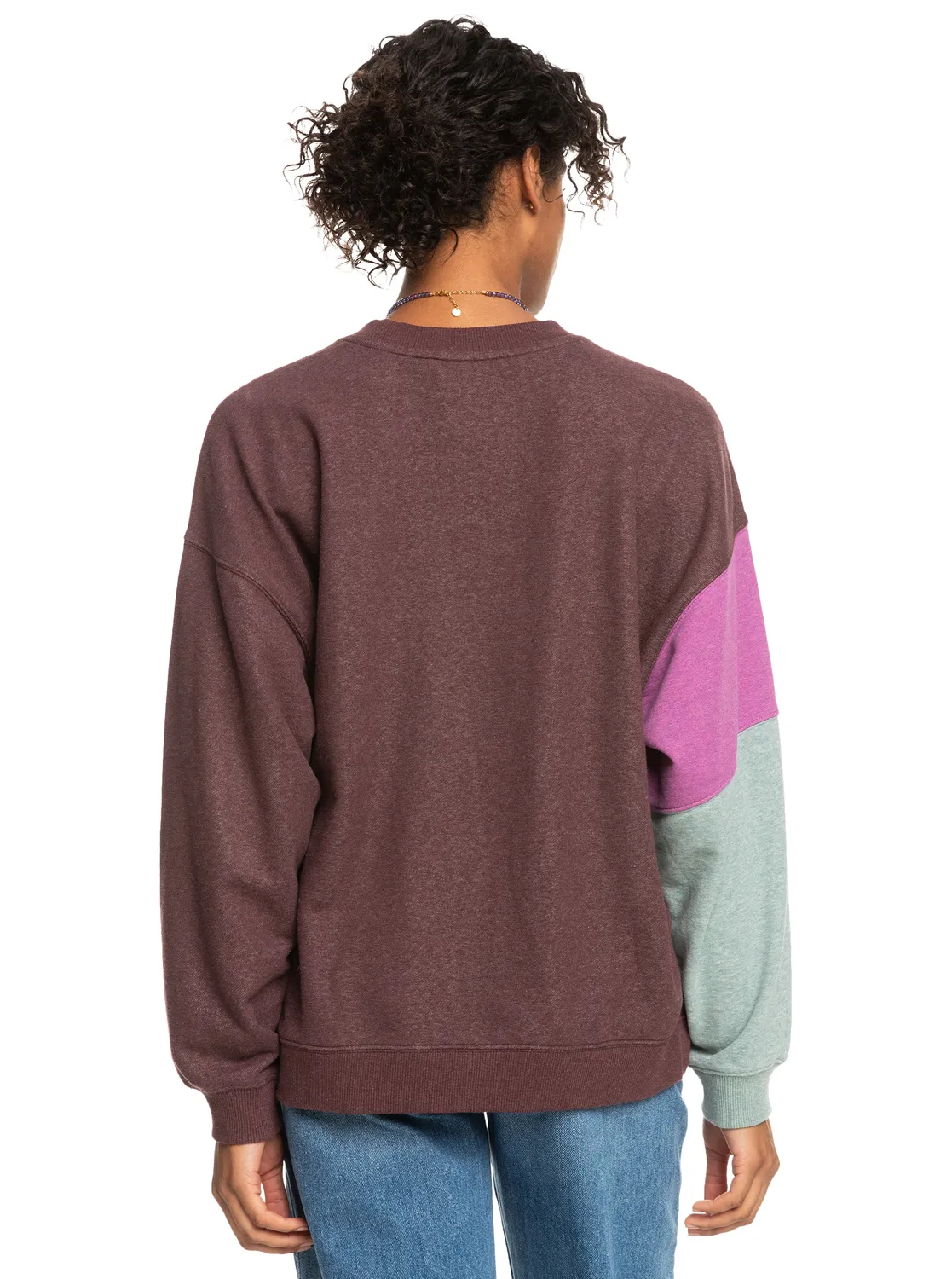 Sudadera ROXY cuello redondo para Mujer HAPPY DAIZE (rsyo) Ref. ERJFT04752 rosa /morado