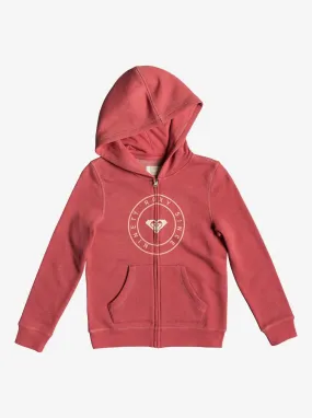 Sudadera ROXY niña con capucha y cremallera Girl Plans Pirate Type (mmzo) Ref. ERGFT03310 Rosa coral logo pecho