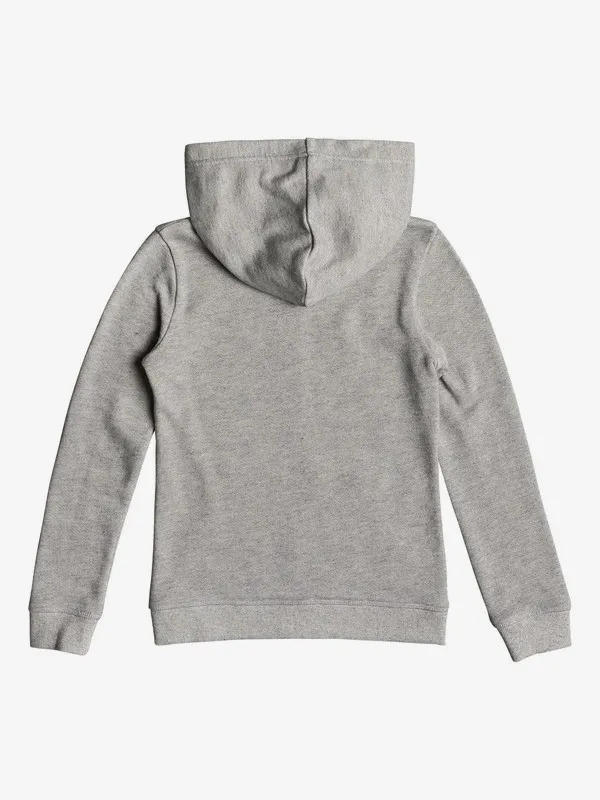 Sudadera ROXY niña con capucha y cremallera Ref. ERGFT03373 Mi Bicicleta  Zip-Up Hoodie Gris logo piña oro