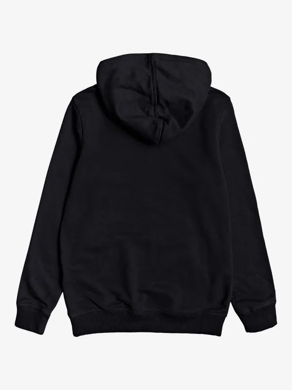 Sudadera ROXY niña con capucha y cremallera Ref. ERGFT03433 Calm Vibes B  Negro Logo grande en pecho dorado