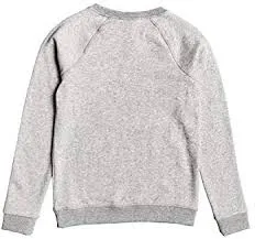 Sudadera ROXY niña con cuello redondo Live You (sgrh) Ref. ERGFT03423 gris claro logo relieve