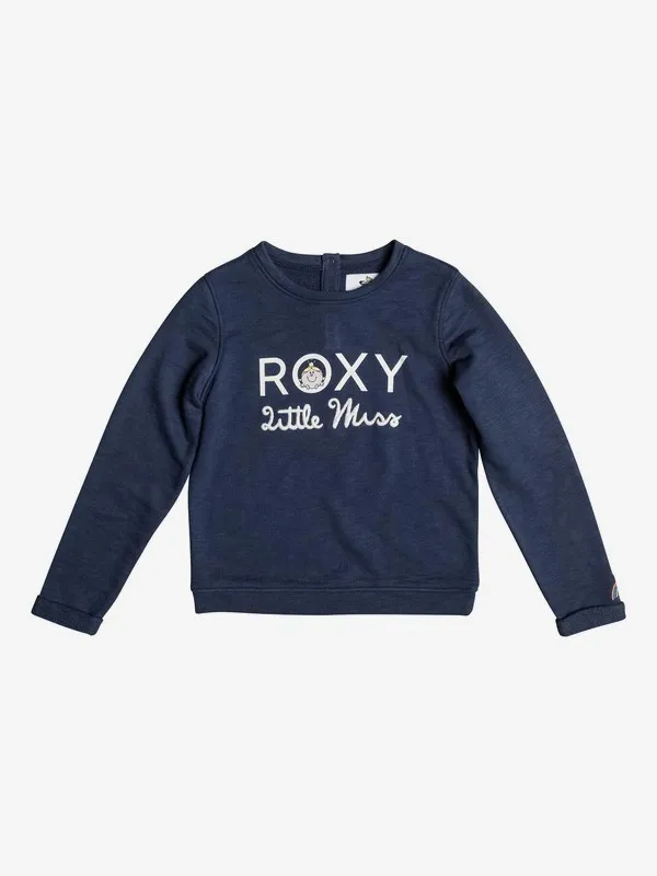 Sudadera ROXY niña cuello redondo It Feels Good (btk0) Ref. ERLFT03113 azul estampado pecho