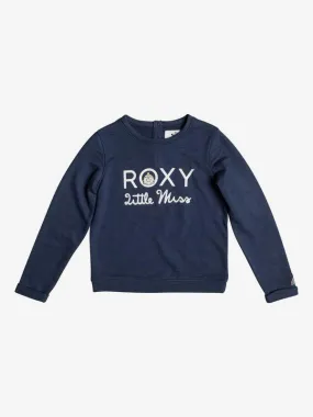 Sudadera ROXY niña cuello redondo It Feels Good (btk0) Ref. ERLFT03113 azul estampado pecho