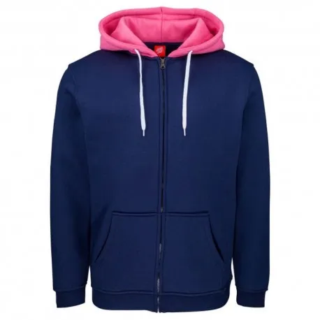 Sudadera Santa Cruz hombre con capucha y cremallera  halo zip hood sca-hdz-0262 dark  navy /orchid pink  azul y rosa