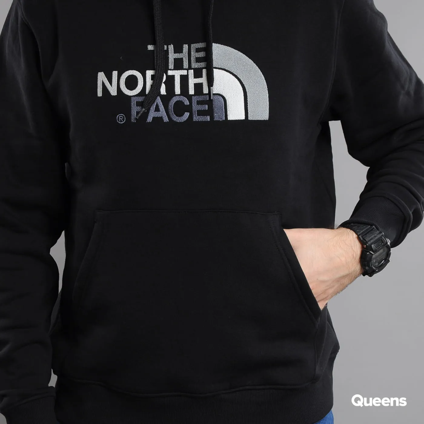 Sudadera THE NORTH FACE hombre con capucha DREW PEAK ref. T0AHJYKX7 negra con logo bordado gris