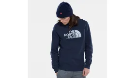 Sudadera THE NORTH FACE hombre con cuello redondo drew peak crew ref. T92ZWRH2G Azul marino con logo bordado gris claro